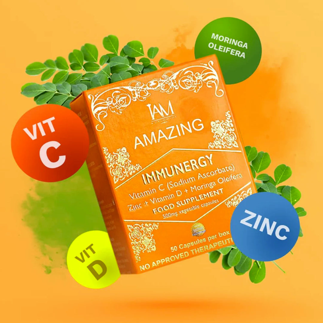 Immunergy | Vitamin C With Zinc Vitamin D and Moringa Oleifera | Food Supplement