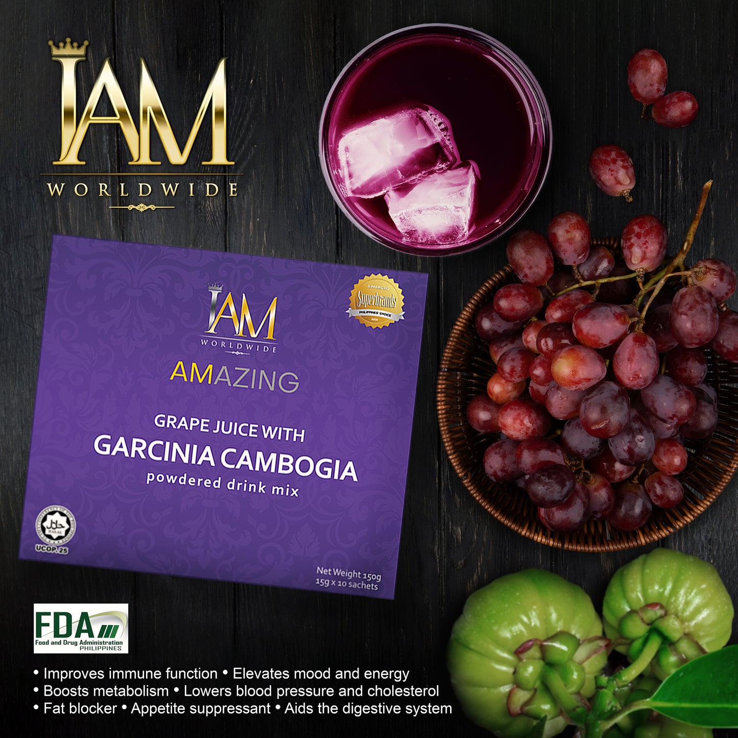 Grape Juice with Garcinia Cambogia | 1 Box | 10 Sachet