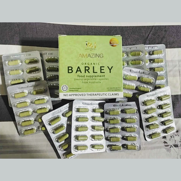 Amazing Organic Barley Capsule | 1 Box | 100 Capsules