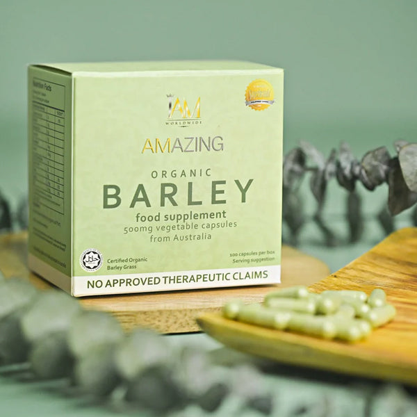 Amazing Organic Barley Capsule | 1 Box | 100 Capsules